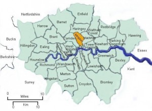 Borough of Islington, Map